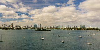Aerial Miami hyperlapse drone video 5k