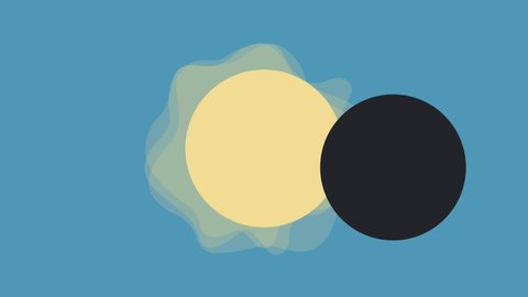 Animation annular solar eclipse. 4k motion 2d