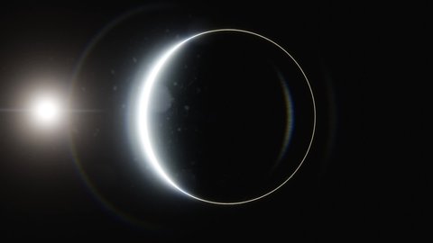 Solar Eclipse from Earth Orbit