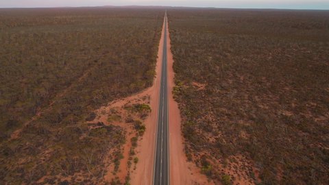 4K Aerial Drone Footage of Eyre Highway, Nullarbor, Fraser Range, Western Australia
