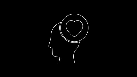 Black Silhouette Head Heart Stock Vector (Royalty Free) 520297579 ...