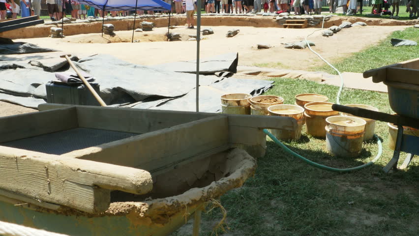 Archaeologist Dig Site in Historic Jamestown Virginia