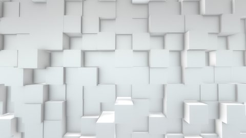Abstract square geometric moving cubes 3d animation digital concept background. 4k UHD (3840x2160) Seamless Loop