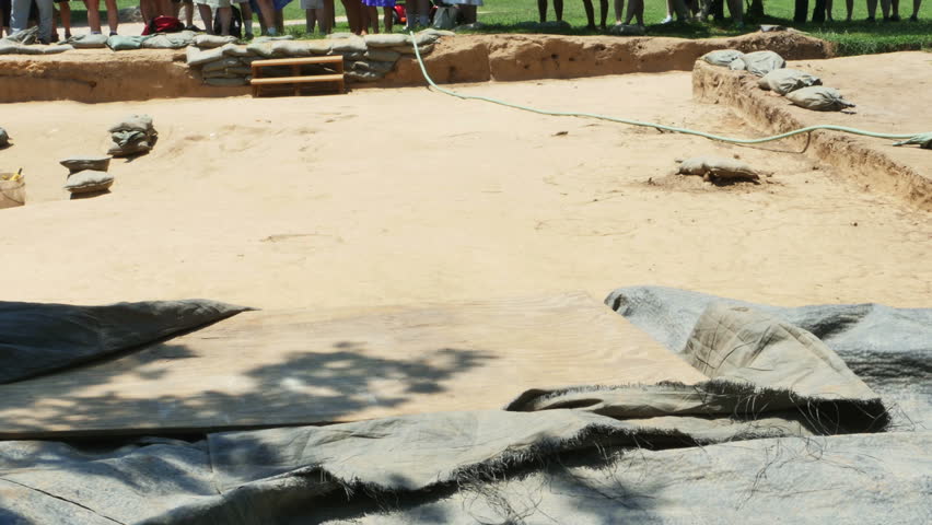 Archaeologist Dig Site in Historic Jamestown Virginia