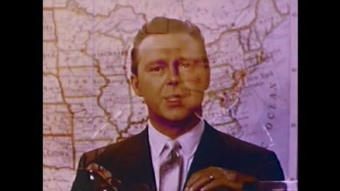CIRCA 1960s - Reporter George Putnam challenges viewers not to accept the publication of smut in 1965.