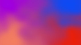 Animation of vibrant purple, blue and orange moving abstract shapes. colour movement and repetition concept digitally generated video.
