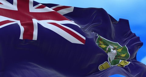Seamless loop of British Virgin Islands flag.