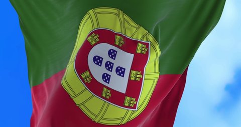 Seamless loop of Portugal flag.	