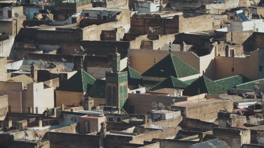 Aerial view on the old city of Fez, Morocco