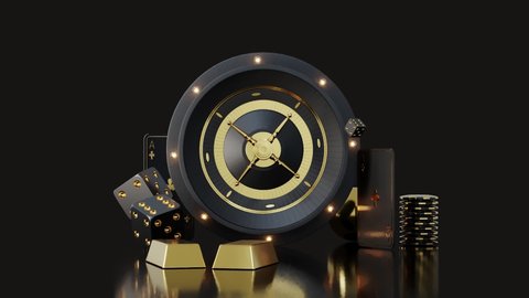 3d Render Roulette and Casino