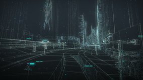 Digital model of a city street by laser scanning. 3D point cloud from lidar. Machine learning system concept - Powered by Shutterstock - Get 15% off with code: PIKWIZARD15