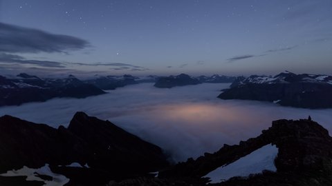 Night inversion over the valley