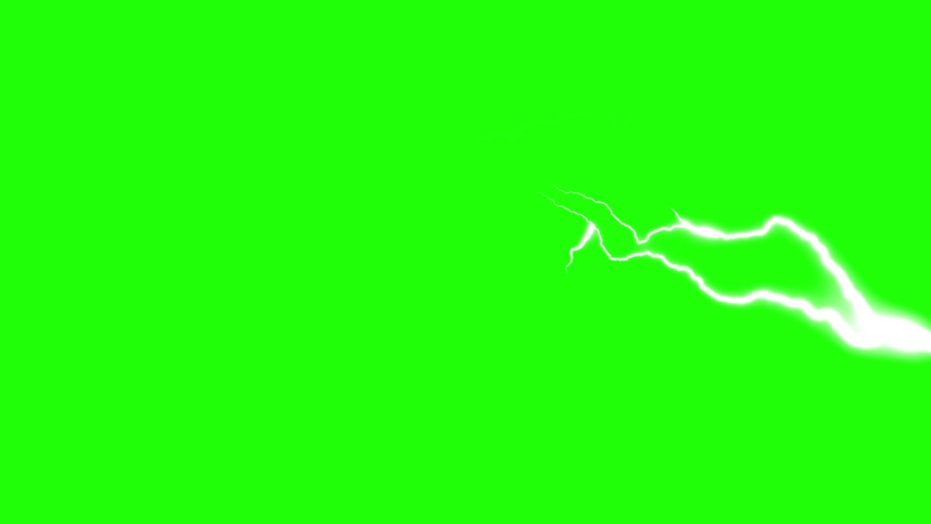 Beautiful Lightning Strikes On Green Stock Footage Video (100% Royalty