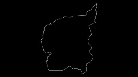 Ouham prefecture map outline animation