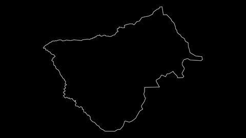 Bamingui-Bangoran prefecture map outline animation