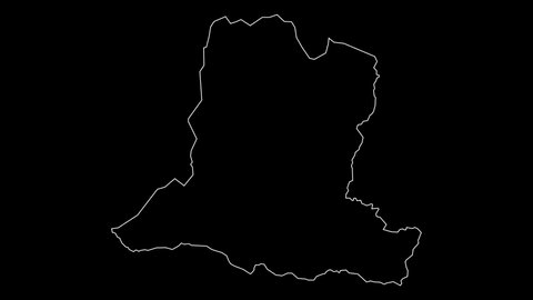 Basse-Kotto prefecture map outline animation