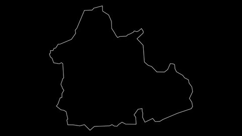 Nana-Mambere prefecture map outline animation
