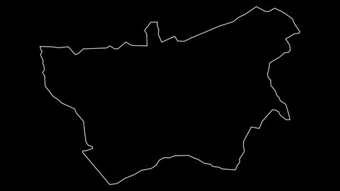 Mambere-Kadei prefecture map outline animation