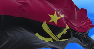 Seamless loop of Angola flag.	