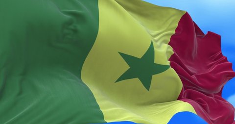 Seamless loop of Senegal flag.	