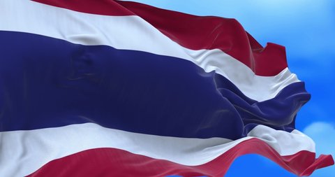 Seamless loop of Thailand flag.