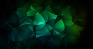4K looping dark green video sample with abstract forms. High-quality abstract video with colorful gradient shapes. Clip for business commercials. 4096 x 2160, 30 fps.