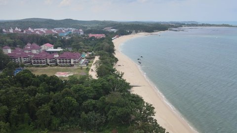 Beautiful Aerial view of Desaru Coast 