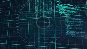 Animation of moving data and information with a grid over a world map. digital interface global connections concept digitally generated video. - Powered by Shutterstock - Get 15% off with code: PIKWIZARD15