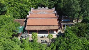 Aerial view of Minh Mang temple, Hue, Vietnam