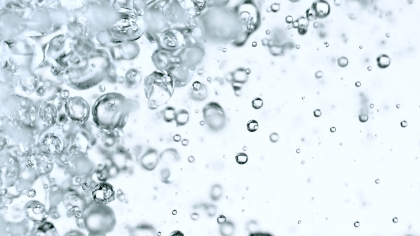 Super Slow Motion Shot of Moving Bubbles on White Background at 1000fps | Shutterstock HD Video #1066801840
