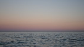 High quality video. Image of the sea in a sunset.