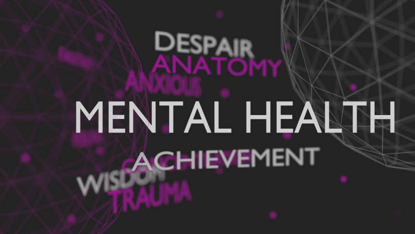 mental health concept words collage 3d Stock Footage Video (100% ...