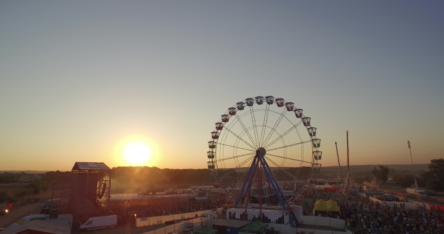 Party festival with sun light