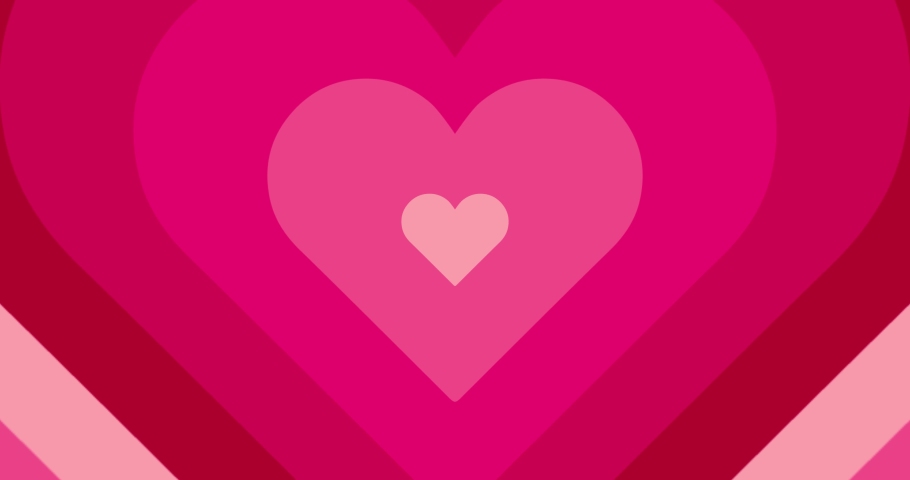 Moving hypnotic Heart in fast motion. Seamless Psychedelic hearts for Valentines day concept. The 14th of February. Royalty-Free Stock Footage #1066852381
