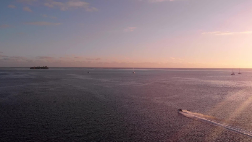 Epic drone footage of french polynesia island