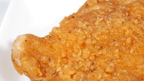 Fried chicken, close up video clip