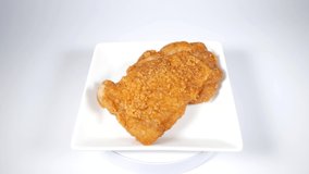 Fried chicken, close up video clip