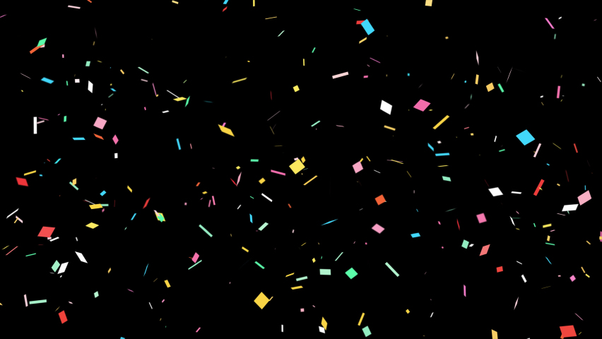 Falling Confetti Animation with QuickTime Alpha Channel Prores 4444. NOT: Color, Resolution and Quality in the preview video may not be good because of very low size and Resolution.  | Shutterstock HD Video #1066880911