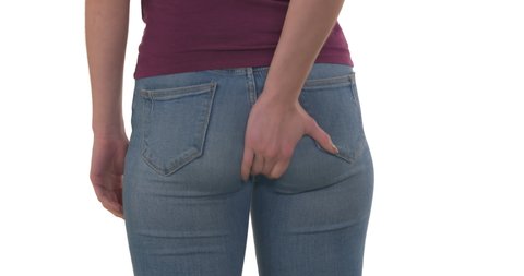 Women farting in jeans