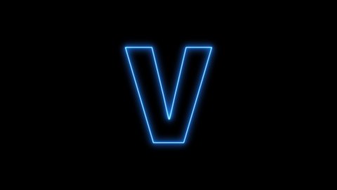 Letter V Outline Neon Stock Footage Video 100 Royalty Free Shutterstock