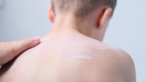 Female Hand Gently Massages Naked Torso Stock Footage Video (100%