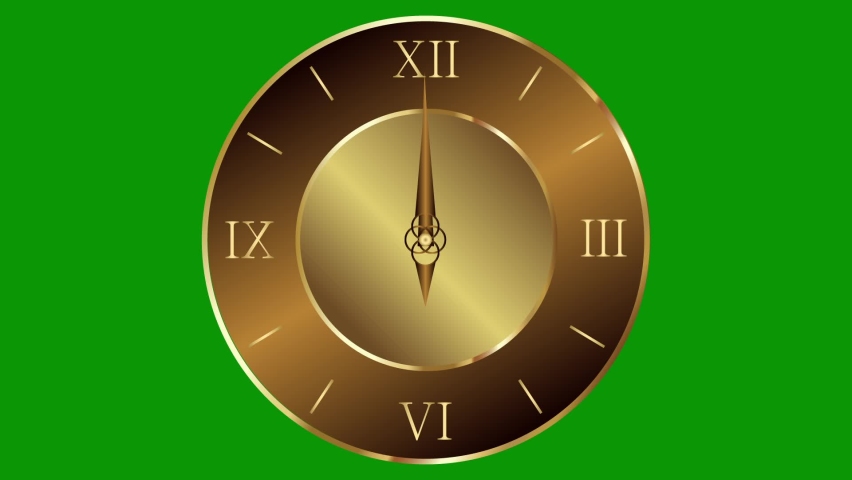 The round dial of a wall clock collapses into small fragments on a green background.Destroying the clock. Breaking the clock. Breaking into small pieces. | Shutterstock HD Video #1066928416