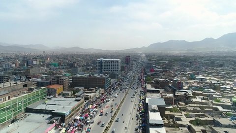 Beautiful view from Kabul Afghanistan by drone