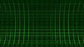 Abstract green geometric lines background.Loop video. 3d animation