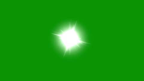 Glowing sun motion graphics with green screen background