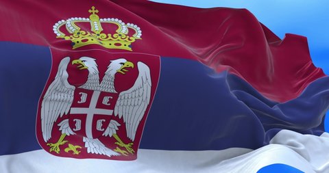 Seamless loop of Serbia flag.	