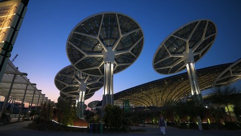 Dubai, United Arab Emirates - February 4, 2020: Terra Sustainability Pavilion at the EXPO 2020 built for EXPO 2020 scheduled to be held in 2021 in the United Arab Emirates