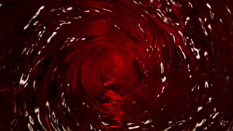 Super Slow Motion Shot of Red Wine Vortex at 1000 fps. Camera Moving Outwards by Slider.