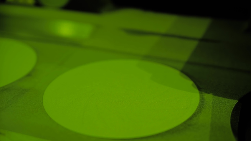 Selective laser melting - additive manufacturing metal 3D printer printing model - close up view. Prototyping, metalworking, engraving, futuristic, production and technology concept