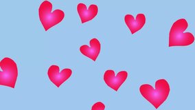 loop cute hearts shape loop video, beautiful valentine's day theme.